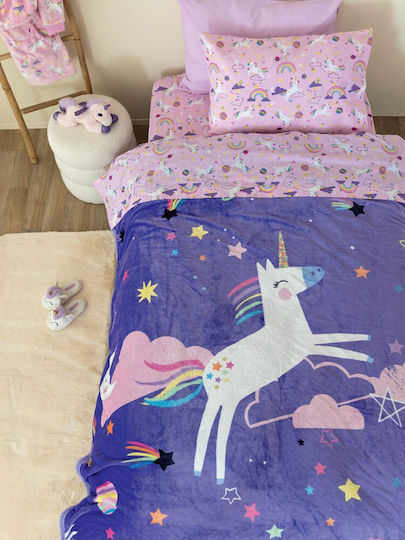 Palamaiki Blanket Fleece Purple 220x160cm