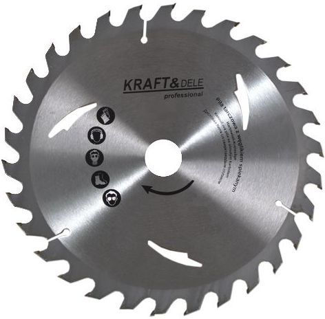 Kraft & Dele Δίσκος Κοπής Ξύλου με 24 Δόντια 180mm