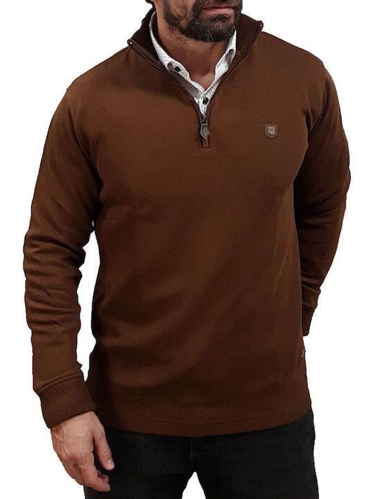 Visconti Men's Short Sleeve Blouse Brown