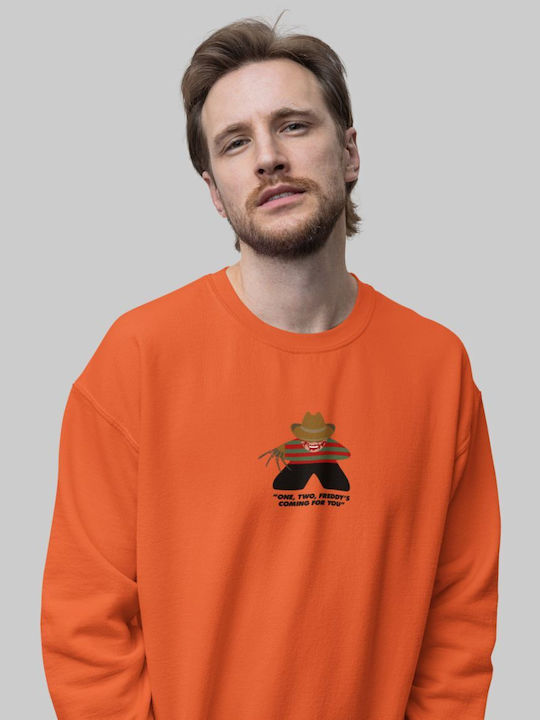 Freddy Krueger Meeple Sweatshirt Orange