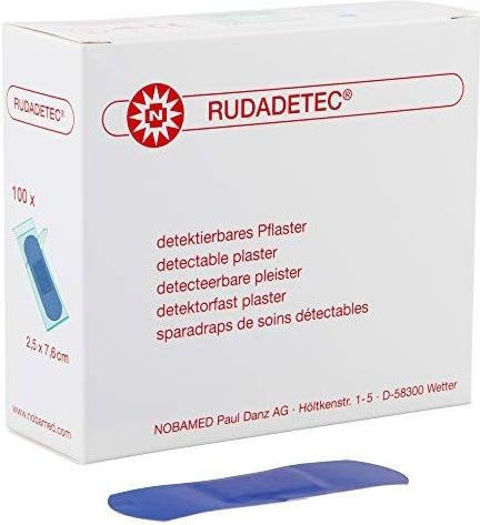 Επιθεματα Τραυματων Μπλε Rudadetec 25 X 76 Mm 100τεμ 040307