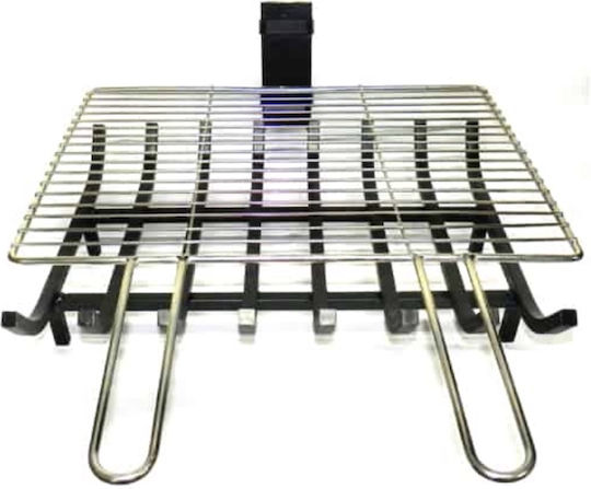 GTMED Metallic Skewed Fireplace Grate 50x37cm