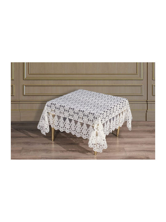 Liolios Home Кариран Lux Daisy Слонова кост 130x130бр
