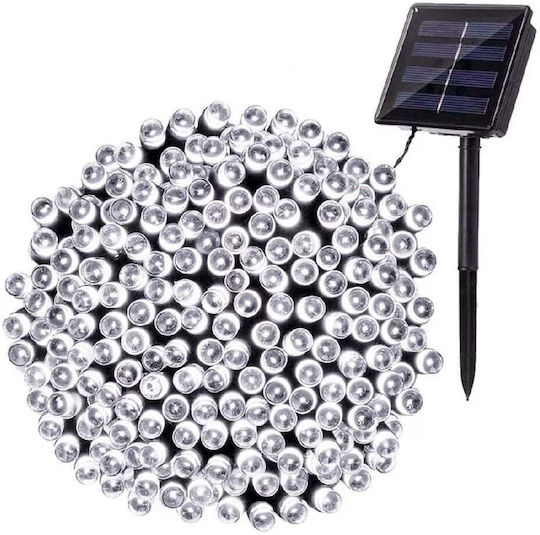 500 Λαμπάκια LED 100μ. Λευκά Ηλιακά σε Σειρά