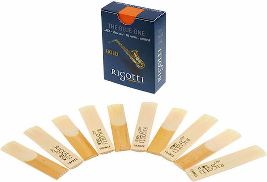 Rigotti Jazz Gold Blue One Alto Sax Reeds 2 Pack