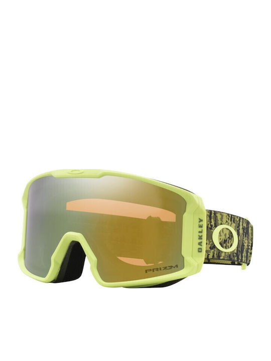Oakley Line Miner M Ski & Snowboard Goggles Kids Green with Lens in Green Color