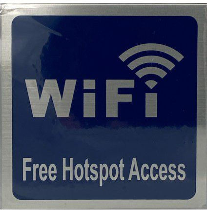 Self-Adhesive Aluminum Sign Free Wifi Ams-0015-101