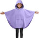 Waterproof Kids' Casual Jacket with Hood Purple