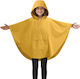 Rain Poncho - Unisex Αδιάβροχο Πόντσο με Κουκούλα & Θήκη Μεταφοράς για Παιδιά 11 έως 15 ετών - Large - Yellow Αδιάβροχο Παιδικό Casual Μπουφάν με Κουκούλα Κίτρινο