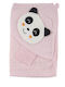 Minilori Baby Babykapuzen-Badetuch Rosa 85x80cm
