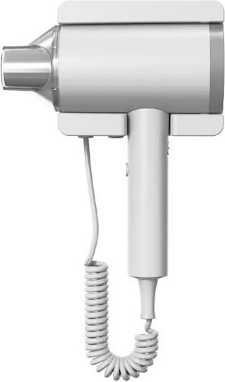 Delta Cleaning White Hotel Hair Dryer with Spiral Cable up to 75cm