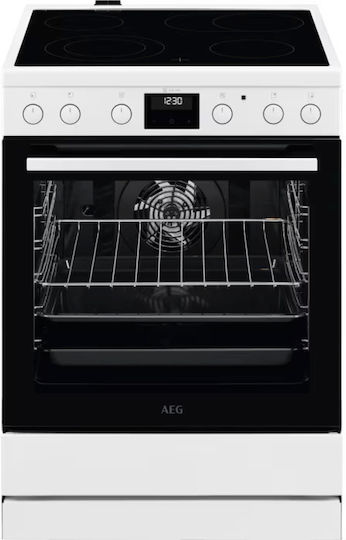 AEG 5000 Surroundcook Aragaz 73lt cu Plite Ceramice L59.6cm. White