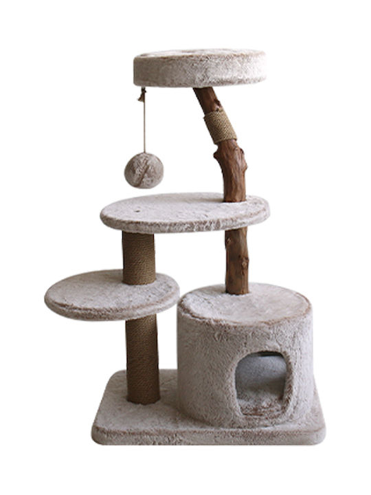 Pet Interest Котешко драскало Дървета за котки Кафяв Подов 3 нива 60x40x110см.