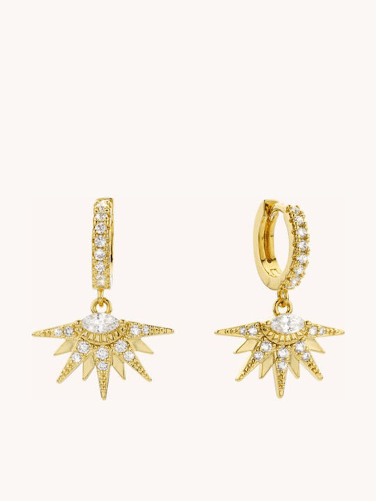Mya-Bay Earrings made of Silver Gold Plated with Stones