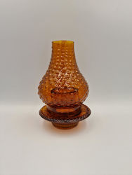 Tisch-Glasöl-Lampe gesprenkelte Honigfarbe