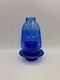 Tabletop Glass Vigil Oil Lamp Blue Color