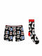 Ανδρικό Σετ Soma Boxer & Κάλτσα Σχέδιο Sbs7328-cards-black Cards-black