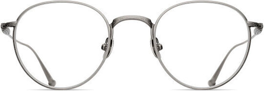 Matsuda Men's Metal Titanium Silver Prescription Eyeglass Frame M3086 AS