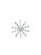 Hängendes Schneeflocke Ornament Transparent 9x9cm