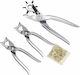 Set 3 Pieces Crimping Pliers Pre-cut Fixing Rings Staples Rings Drilling Belts Clothing Items