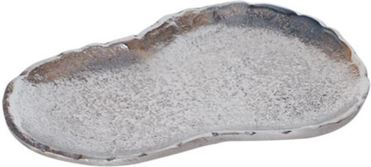 Πιατέλα Μεταλλικό Ασημί 21x14η1 5cm