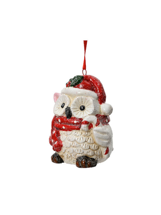 Owl Ceramic Ornament 6.7x8.3cm