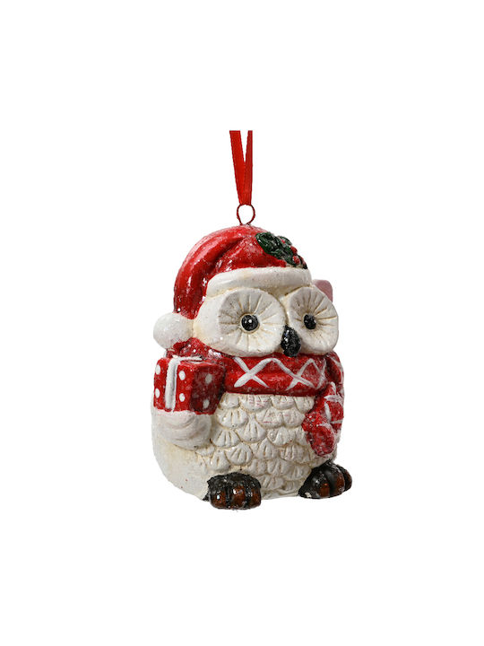 Owl Ceramic Ornament 6.7x8.3cm