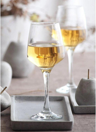 Max Home Set of Glasses for White Wine made of Glass Stemmed 400ml 6pcs