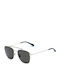 Belstaff Unisex Sunglasses with Silver Metal Frame and Gray Lens