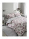 Vesta Home Σετ Παπλωματοθήκη Βαμβακερή 170x240cm Μονή με Μαξιλαροθήκη Aspa Μωβ