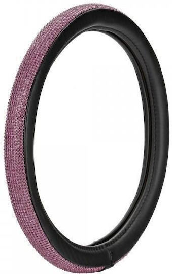 Lampa Car Steering Wheel Cover with Diameter 37-39cm made of Leatherette Pink