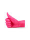 Daumen hoch Rosa Gestenkerze 380g Candlehand