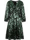 Midi Evening Dress Wrap Green