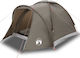 vidaXL Camping Tent Igloo Brown 3 Seasons for 2...