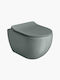 AXA Porcelaine Wall-Mounted Toilet Rimless with Slim Cover Duroplast Glomp Lago Glossy