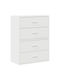 Wooden Chest of Drawers White 60x31x60cm