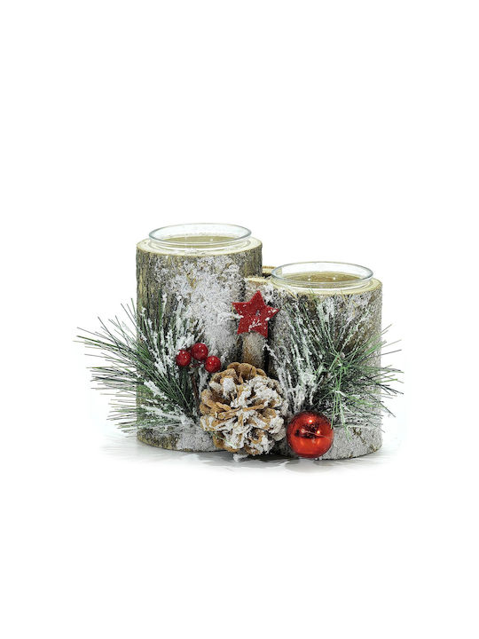 ArteLibre Christmas Candlestick 16x12cm