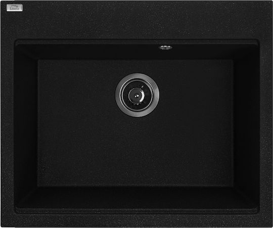 Laveo Drop-In Мивка от Синтетичен Гранит Ш60xД50см Черен