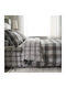 Vesta Home Sheet Sets Queen with Elastic 160x200+40cm. Oslo 1 Gray 4pcs