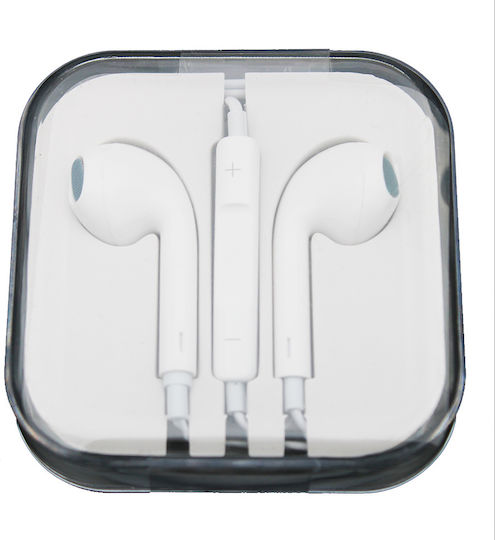 Καλώδιο In-Ear Freisprecheinrichtung Kopfhörer mit Stecker 3.5mm Weiß