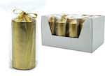 ArteLibre Christmas Gold Candle 15x7cm