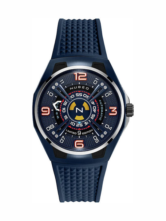 Nubeo Ceas Barbati 44mm Automat cu Curea din Ca...