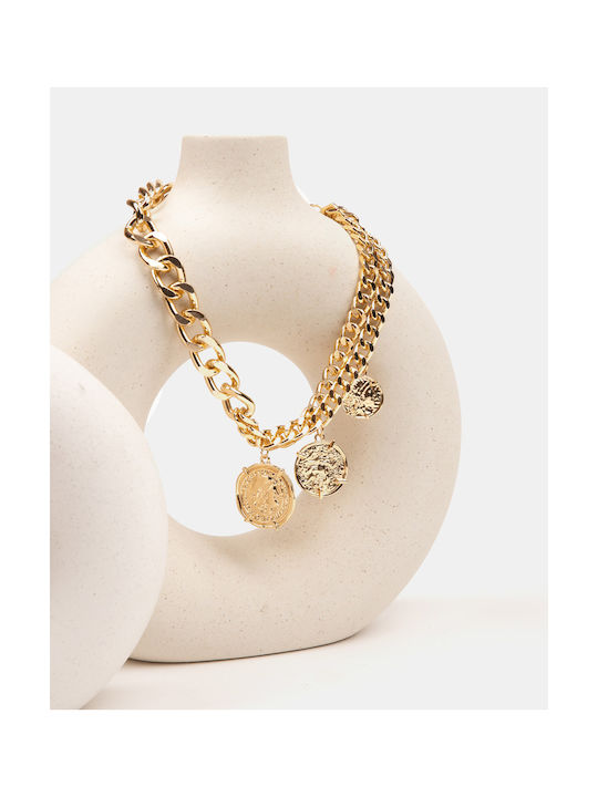 Vintage Chocker Φλουριά Χρυσό Χρυσό