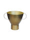 Metall-Dekoschale Gold gehämmert/Griffe 31x22,5x24,5cm