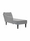 Recliner Stoff Gray L140xW56xH66cm