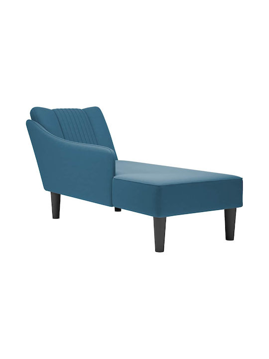 Moderner Chesterfield Liegestuhl Samt Blau 140x56x66cm 4009791