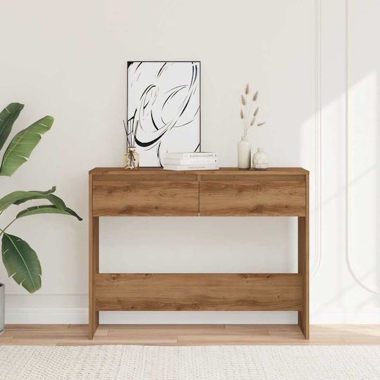 Wooden Console Table Αρτισιανή Δρυς L100xW35xH76.5cm