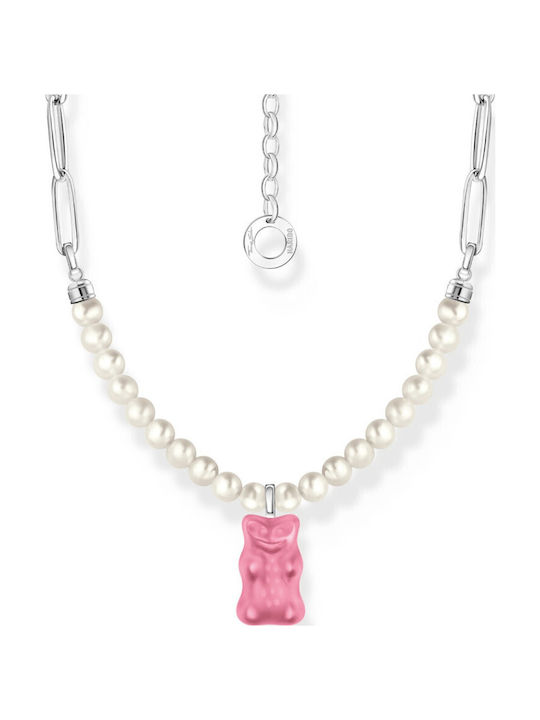 Thomas Sabo Κολιέ με Πέρλες Ροζ