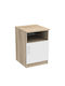 Bedside Table Galdi Wooden Beige 40x45x60cm