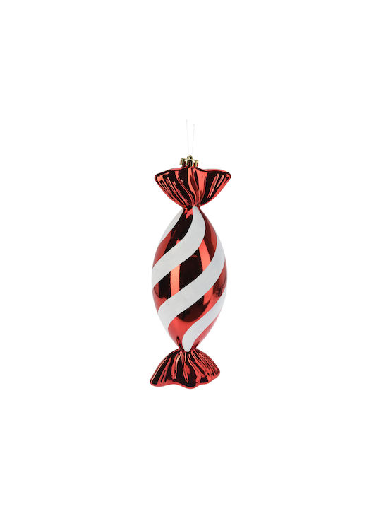 Hanging Ornament Candy Plastic Red 30cm